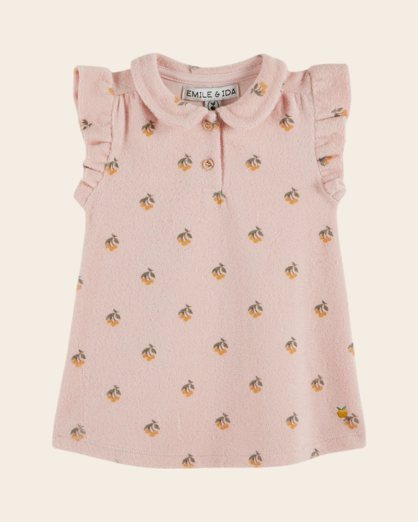 Robe bébé - Éponge cerisette rose