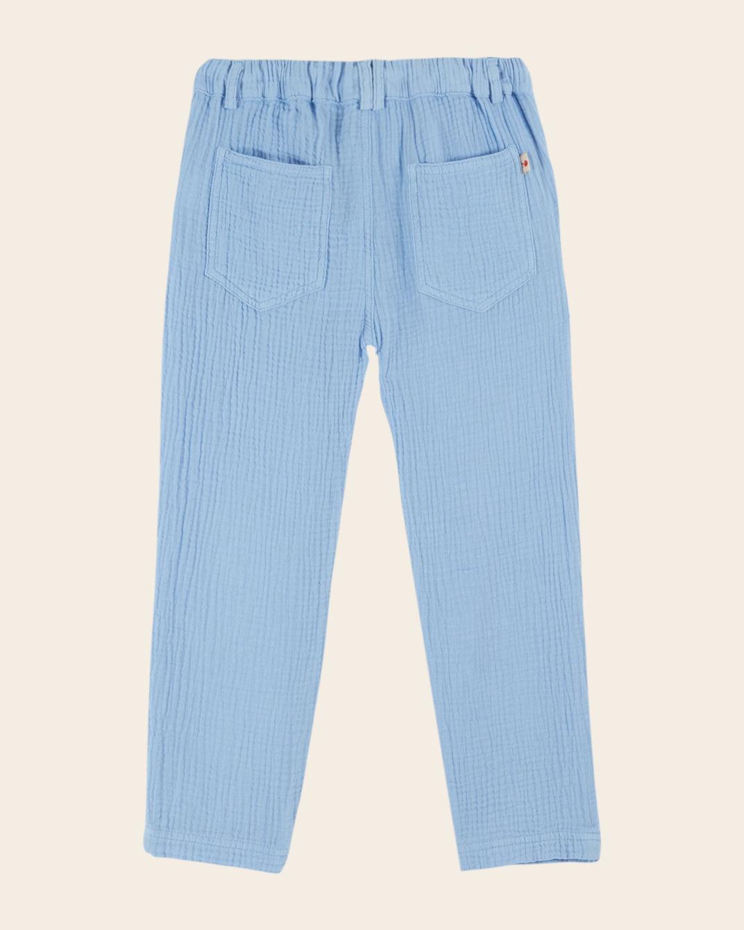 Pantalon - Gaze de coton bleu