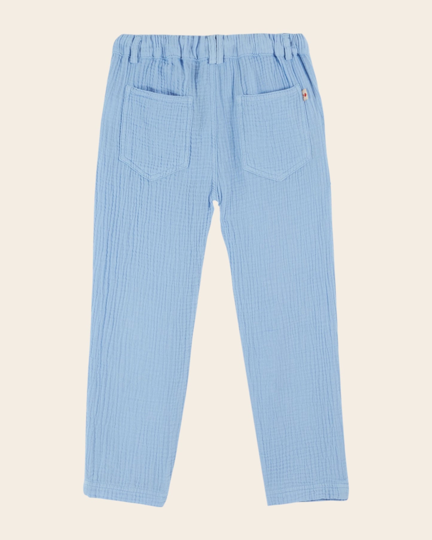 Pantalon - Gaze de coton bleu
