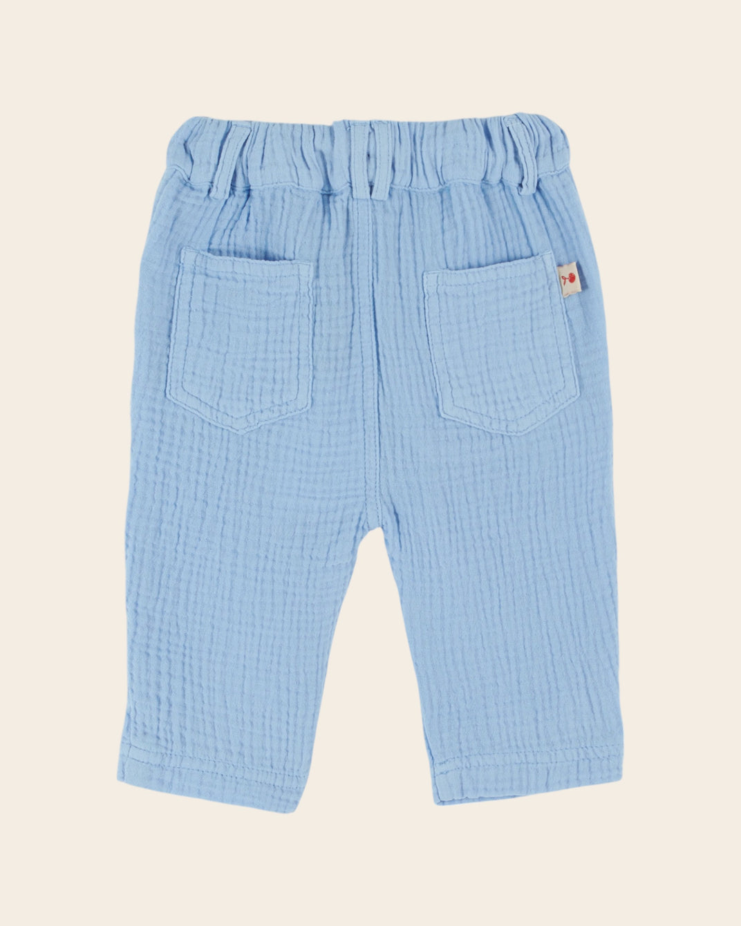 Pantalon - Gaze de coton bleu
