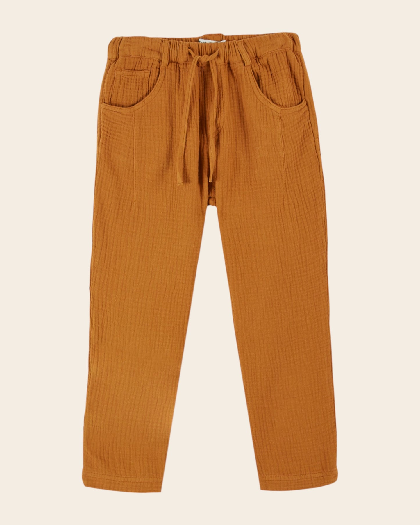 Pantalon - Gaze de coton moka