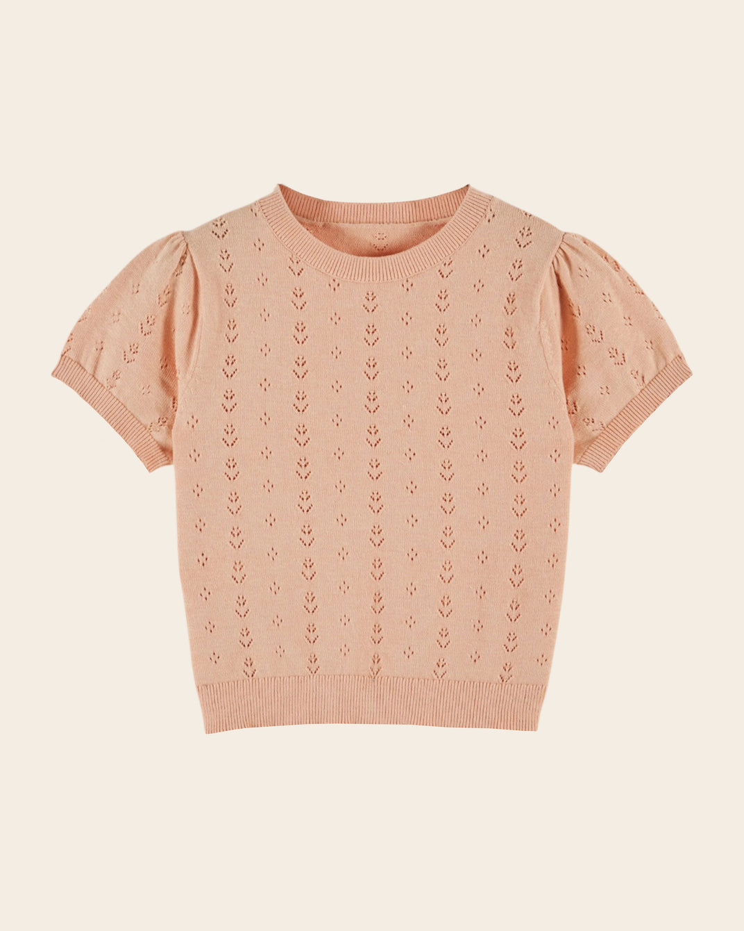 Pull - Ajouré abricot