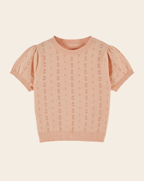 Pull - Ajouré abricot