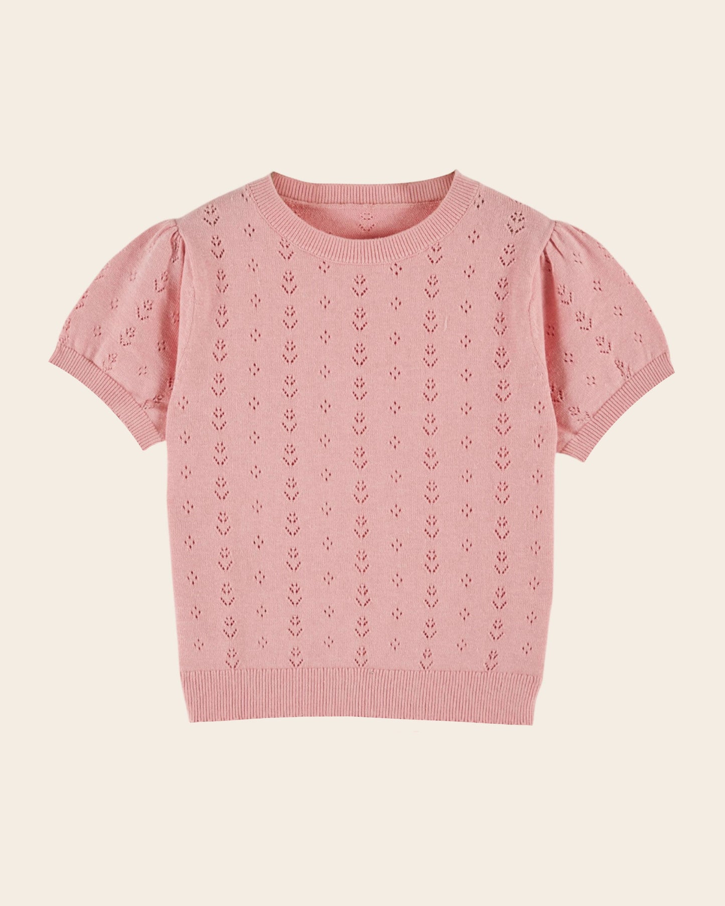 Pull - Ajouré rose