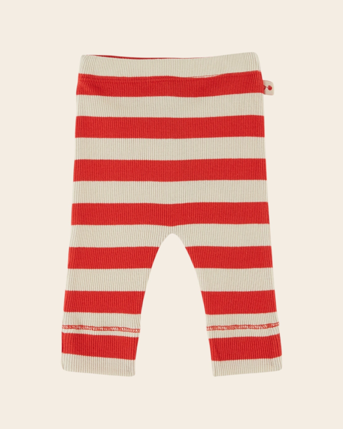 Legging - Côtelé rayure rouge