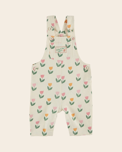 Salopette - Bébé tulipes crème