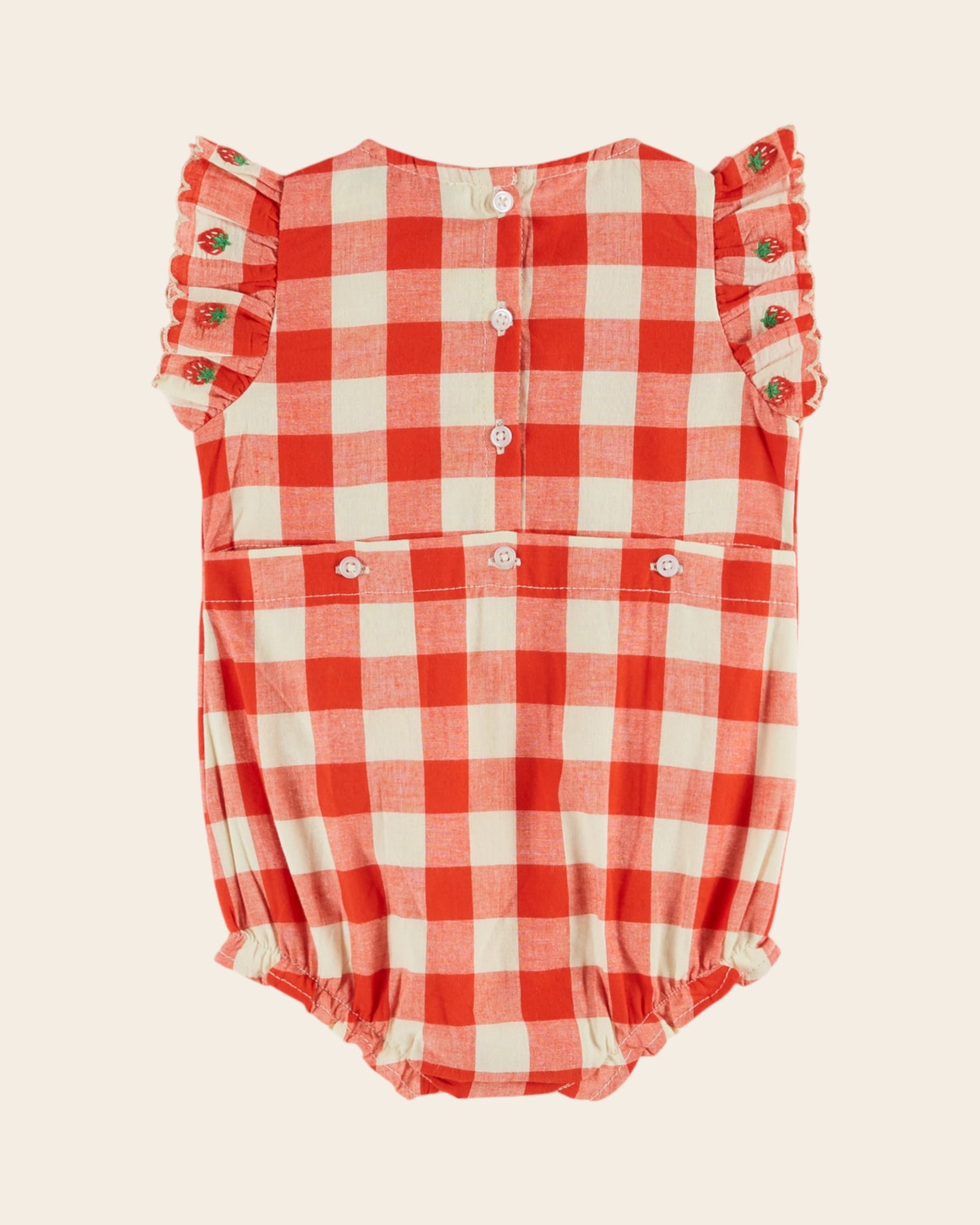 Combibloomer - Brodé vichy rouge