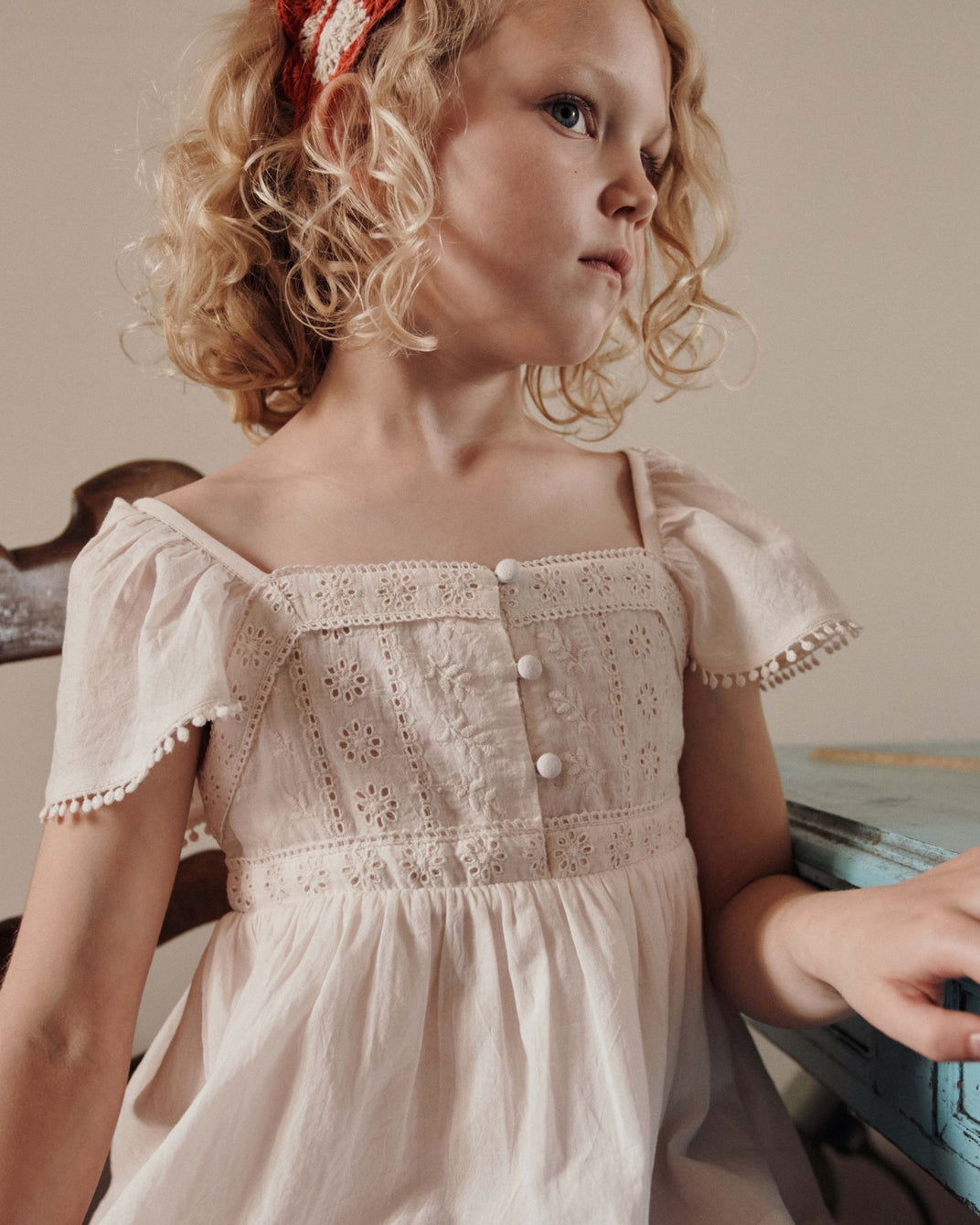 Robe - Broderie anglaise crème