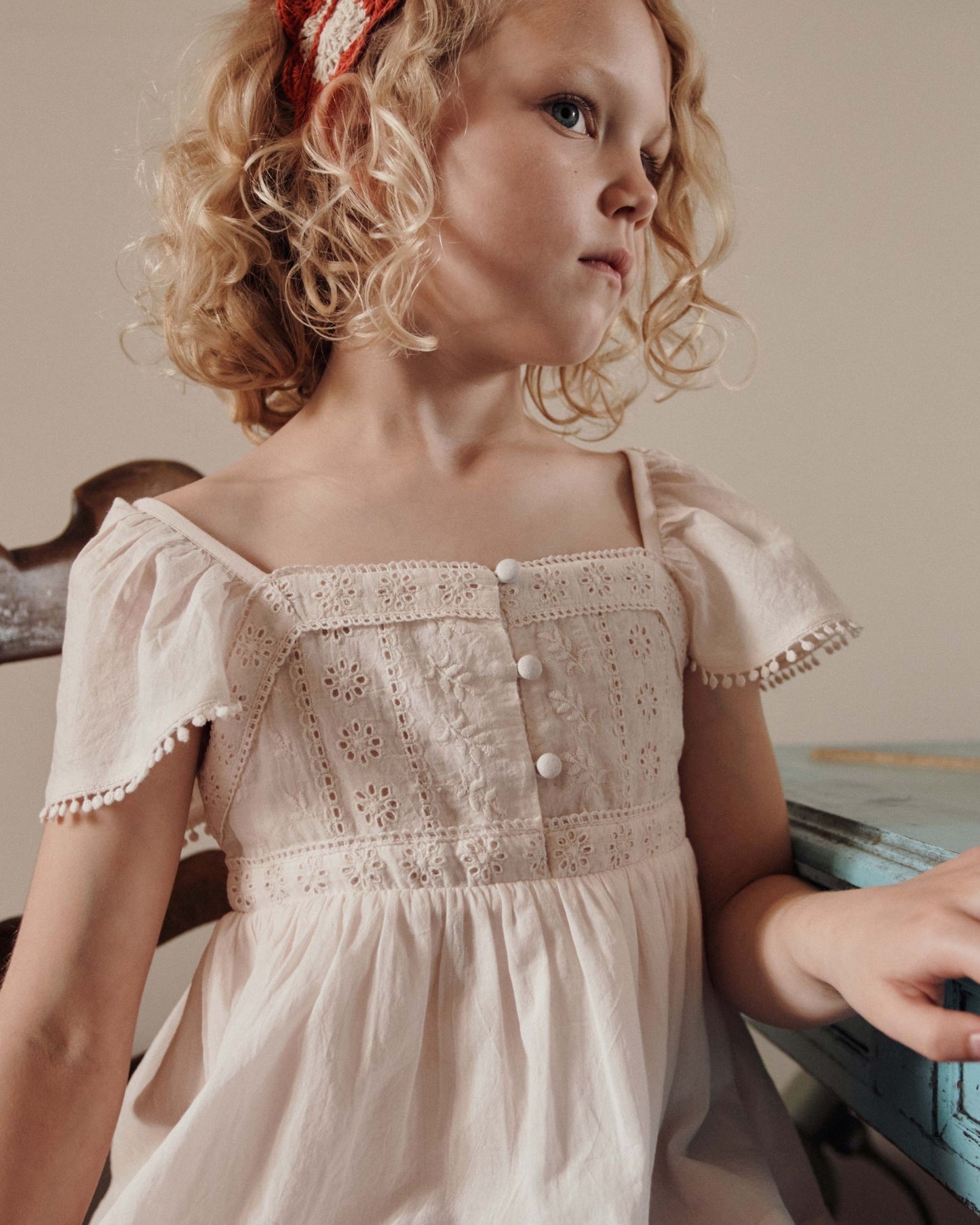 Robe - Broderie anglaise crème