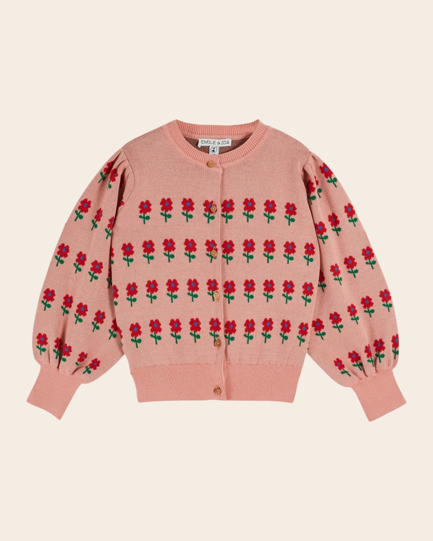 Cardigan - Jacquard fleurs blossom