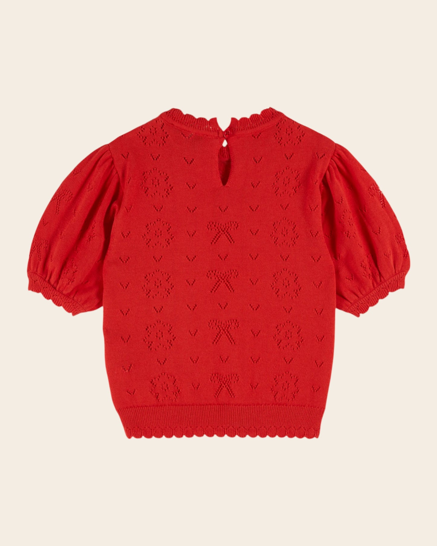 Pull - Ajouré rouge