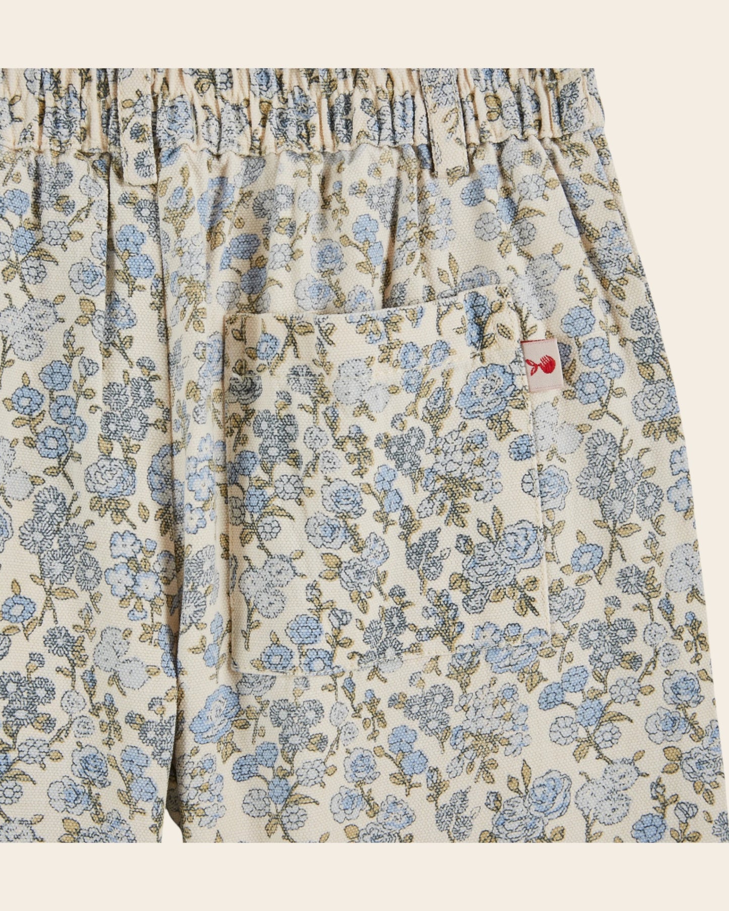 Pantalon - Ample fleurs bleu