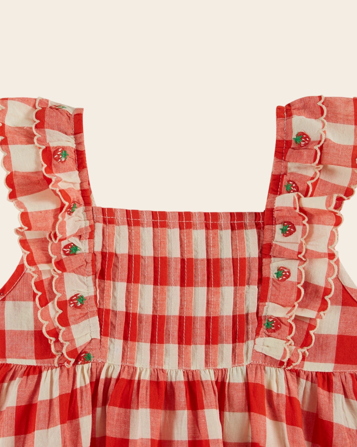 Robe - Brodé carreau rouge