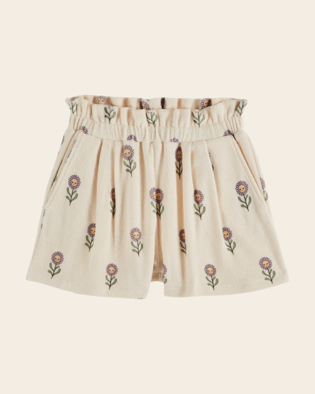 Short - Éponge marguerites crème