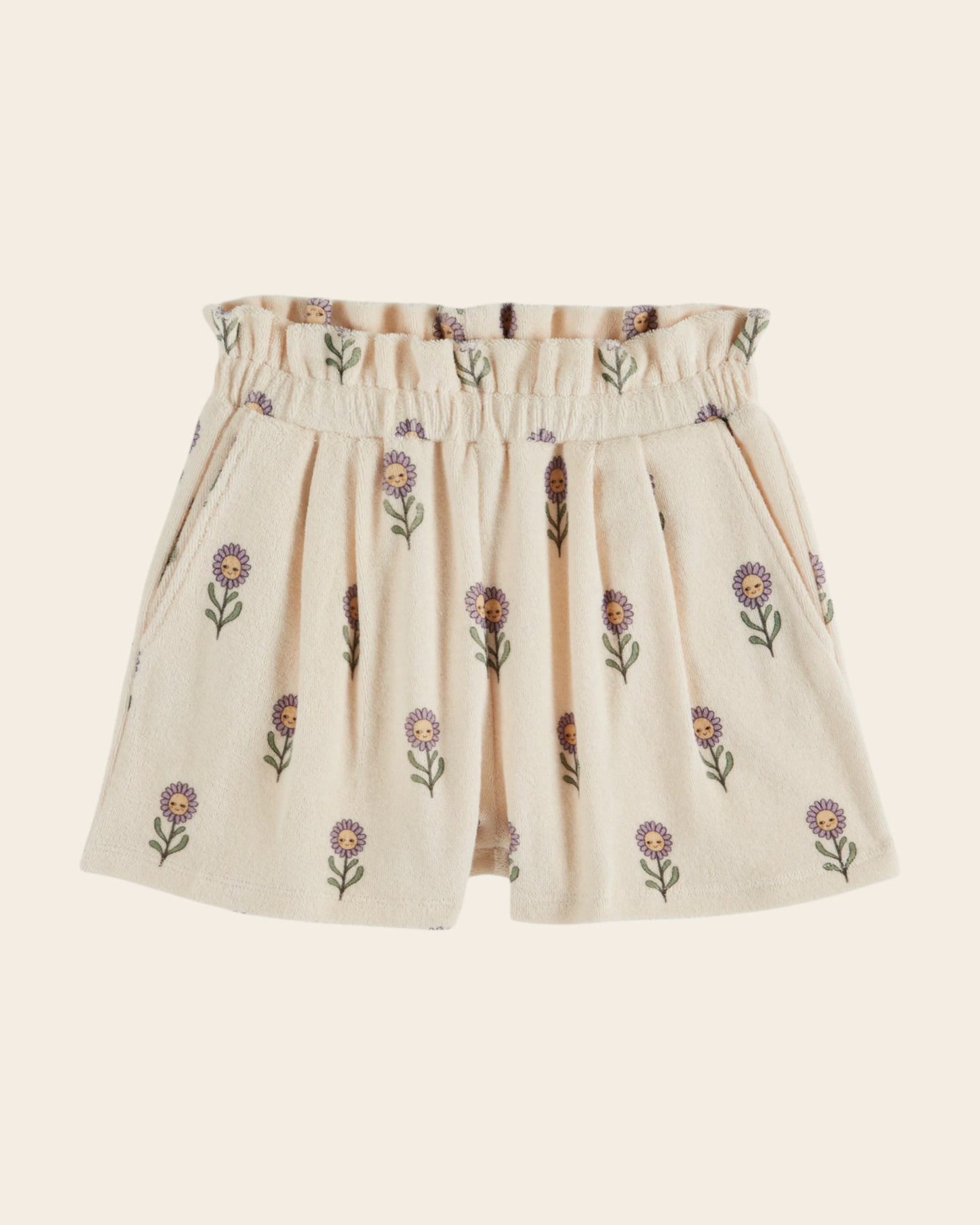 Short - Éponge marguerites crème