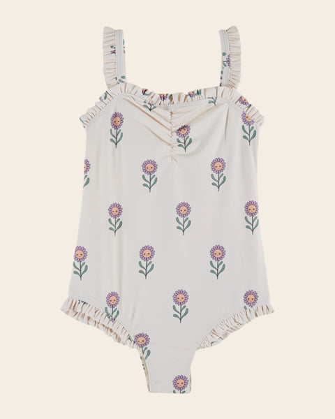 Maillot de bain - Une pièce marguerites crème