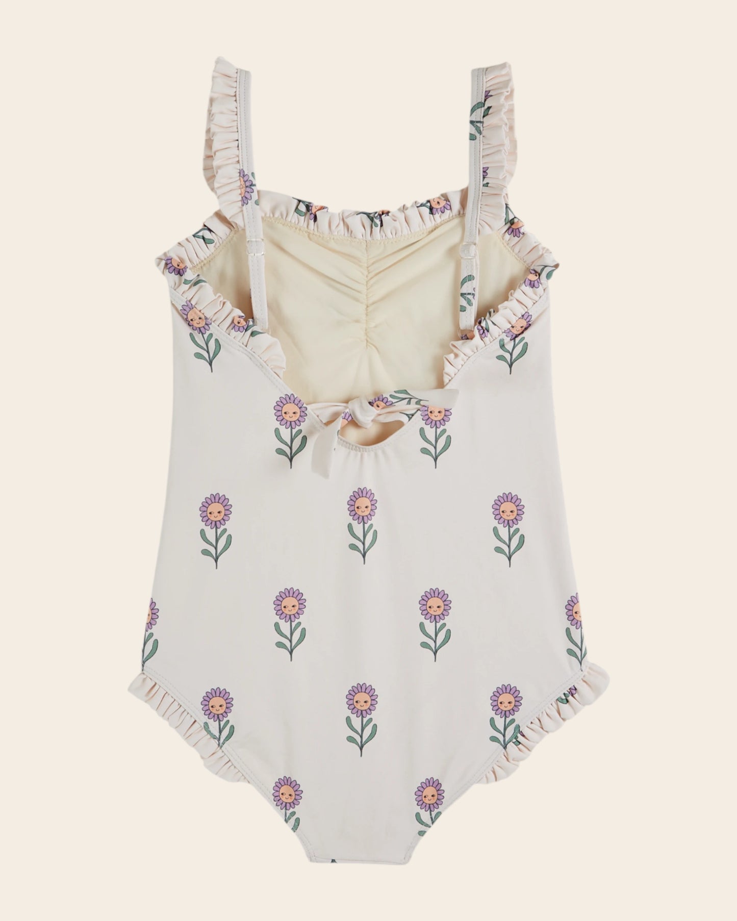 Maillot de bain - Une pièce marguerites crème