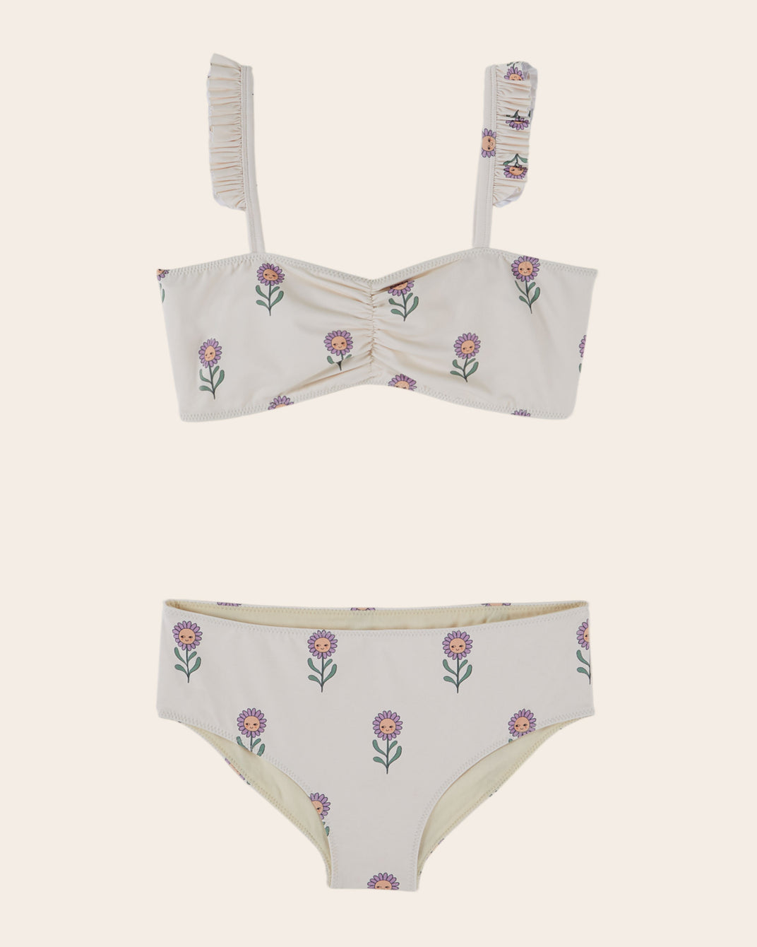 Maillot de bain - Deux pièces marguerites crème