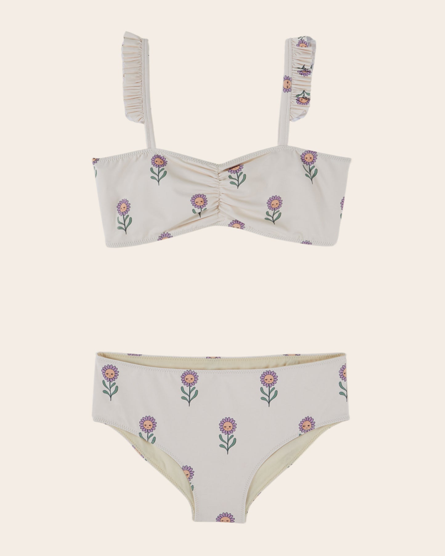 Maillot de bain - Deux pièces marguerites crème