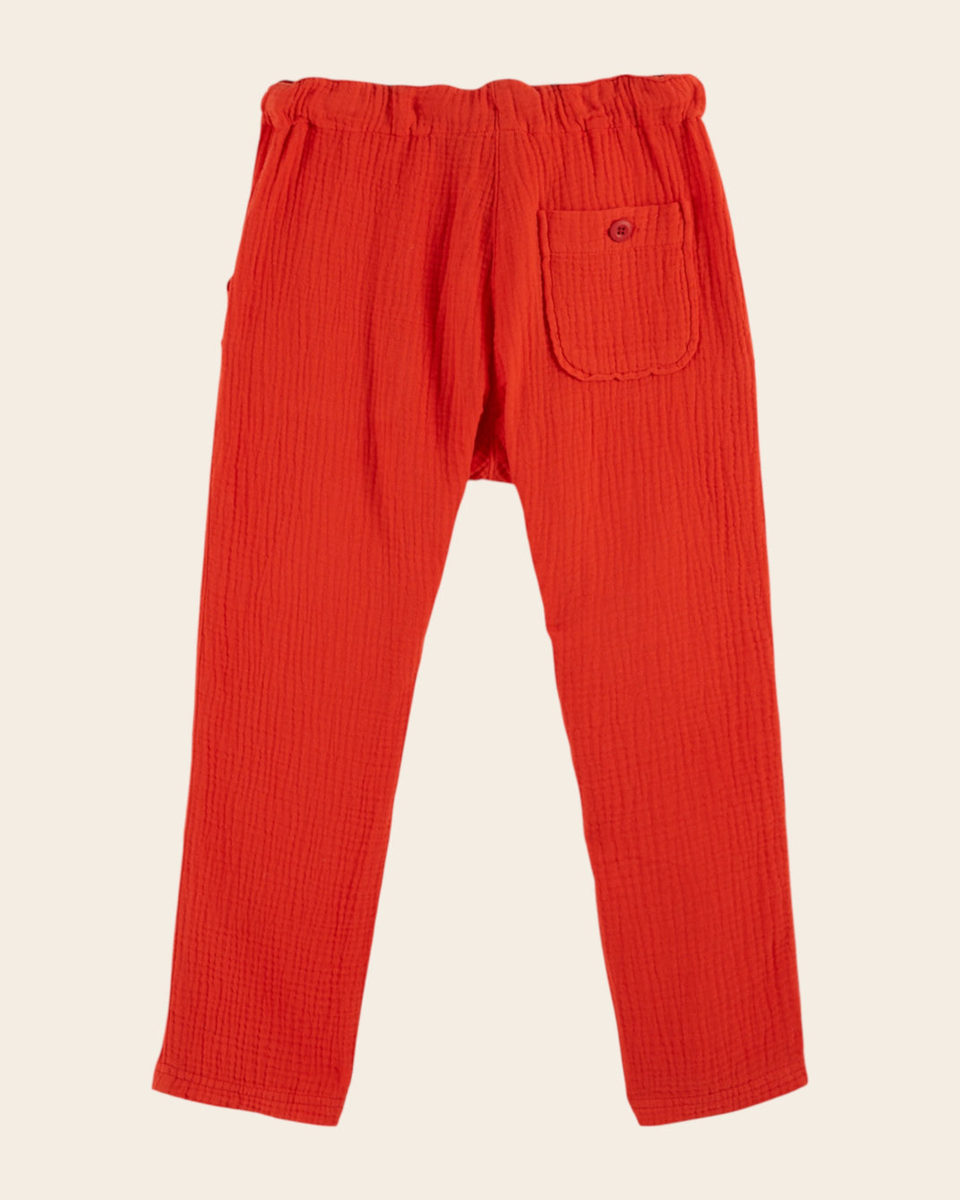 Pantalon - Gaze de coton rouge