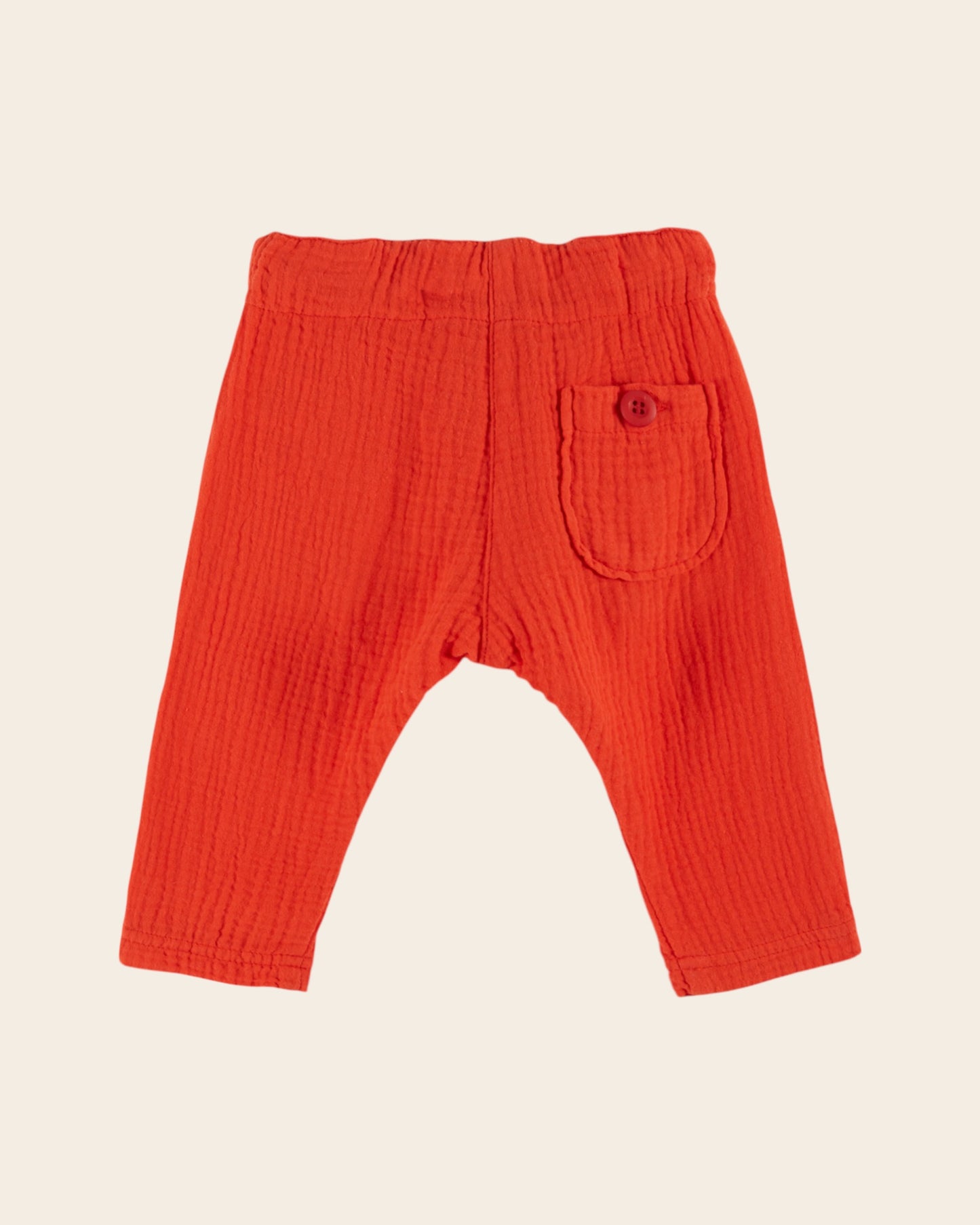 Pantalon - Gaze de coton rouge