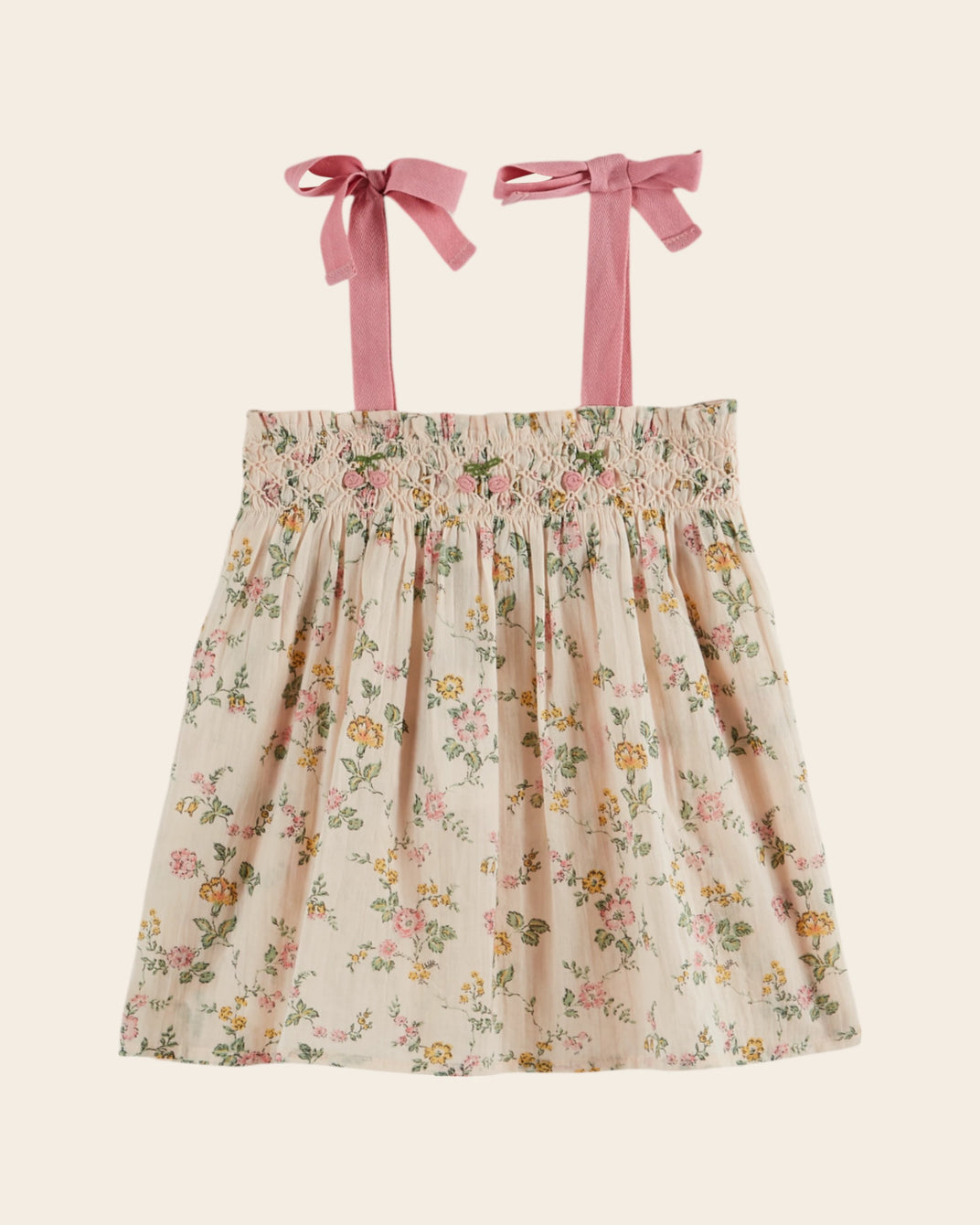 Top - Smocké brodé rosier