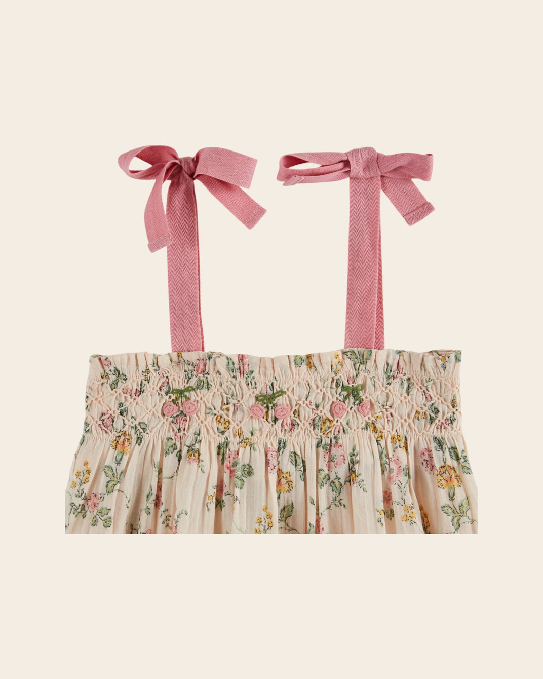Top - Smocké brodé rosier