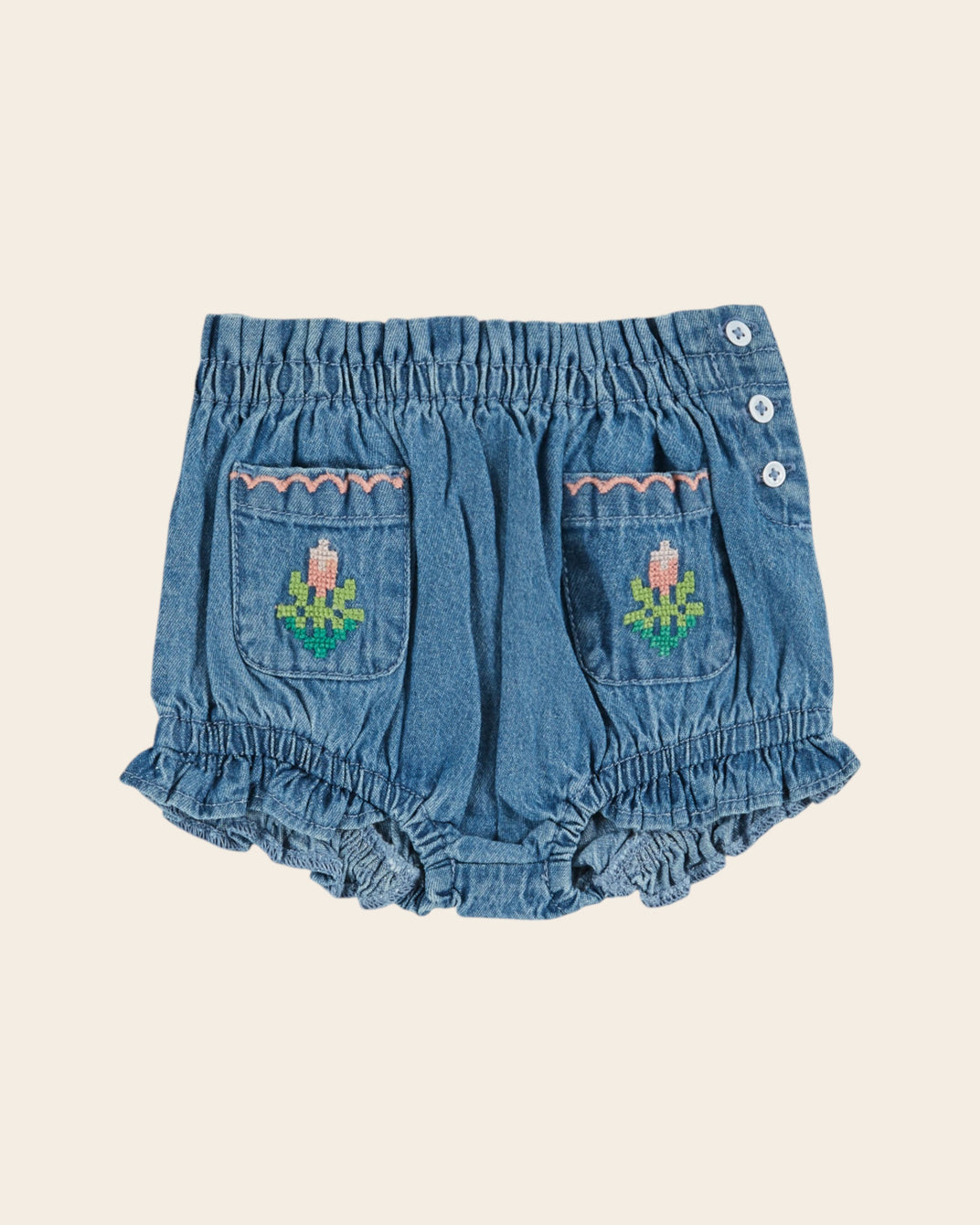 Bloomer - Poches brodées denim