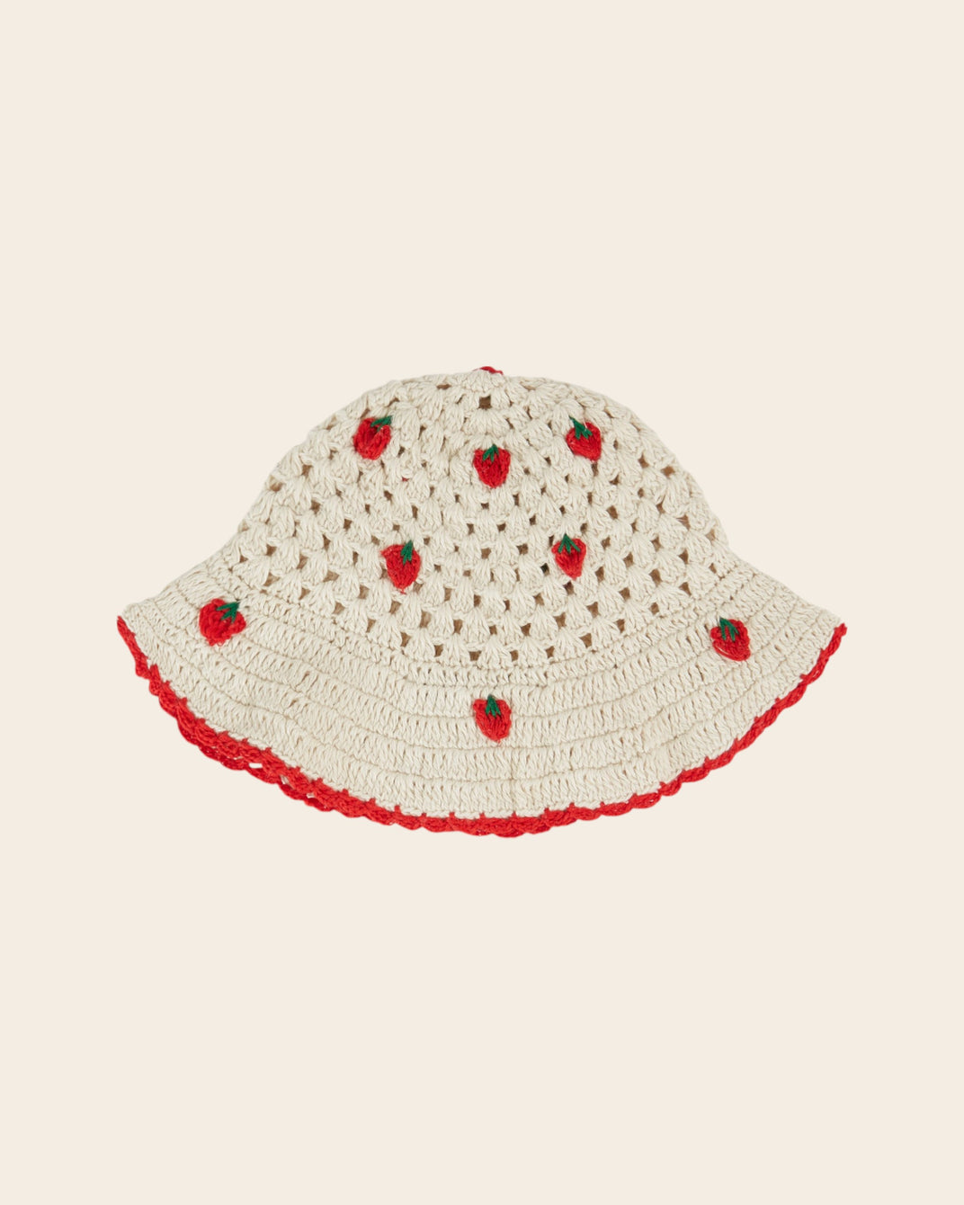 Bob - Crochet fraises écru
