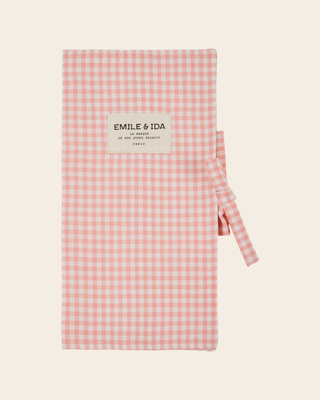 Couvre livret - Vichy rose