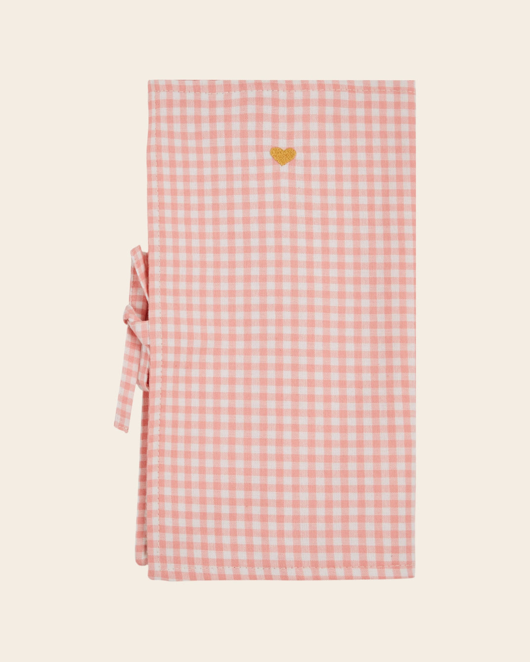 Couvre livret - Vichy rose