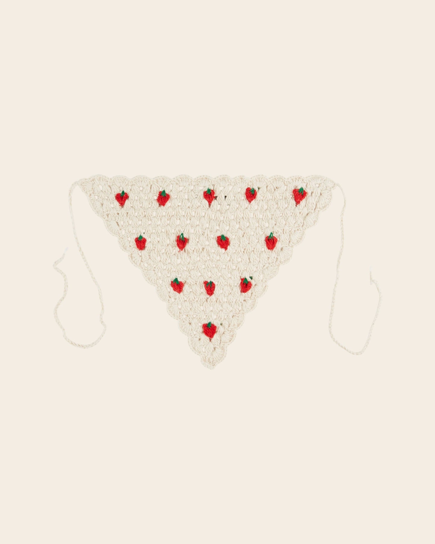 Fichu - Crochet fraises écru