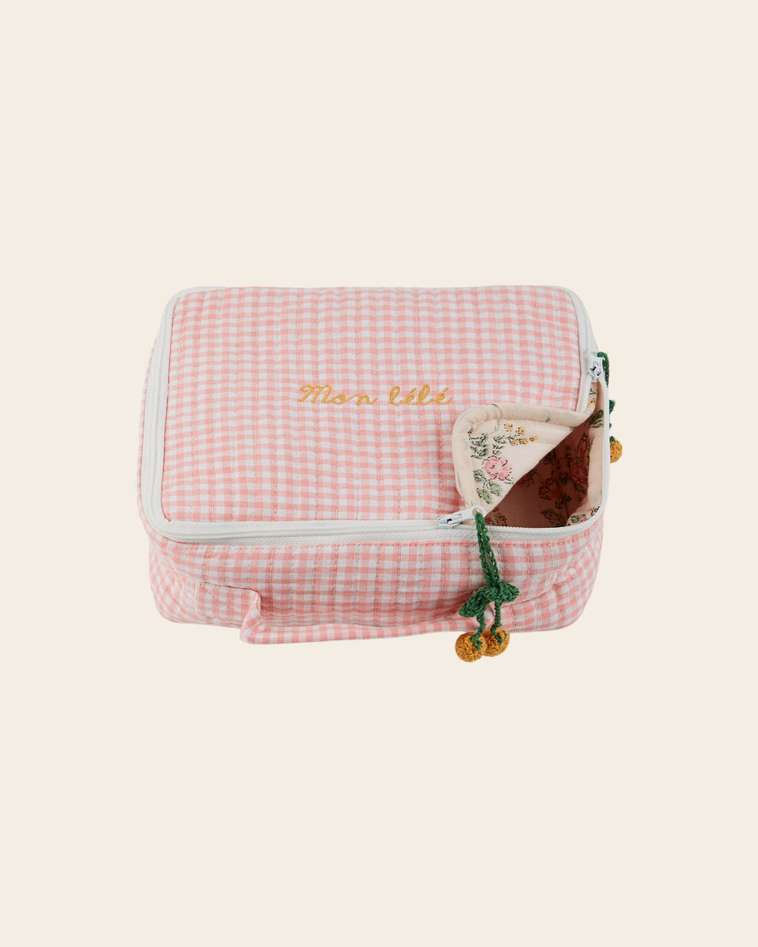 Vanity bébé - Vichy rose