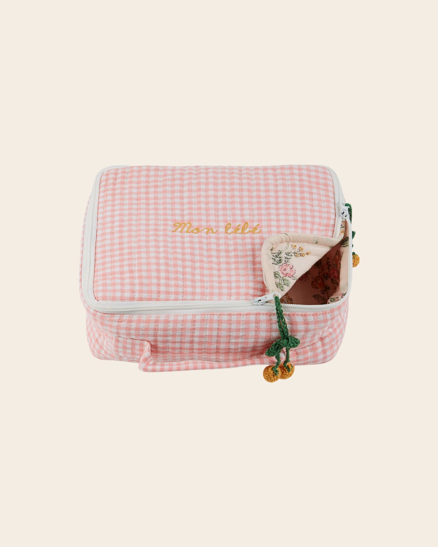 Vanity bébé - Vichy rose