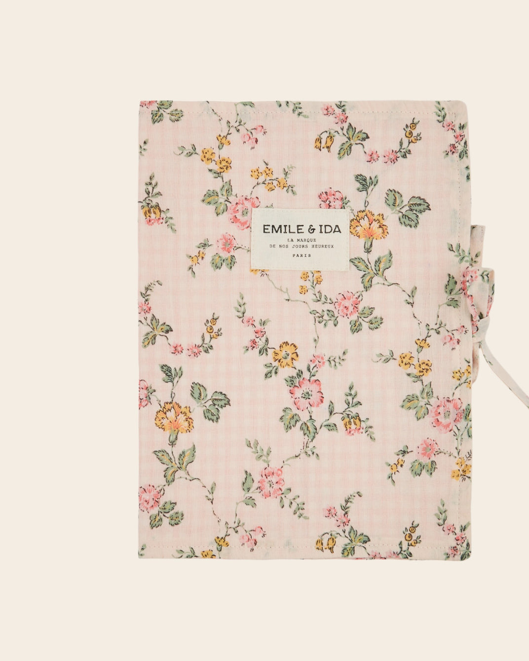 Couvre carnet - Fleuri rosier