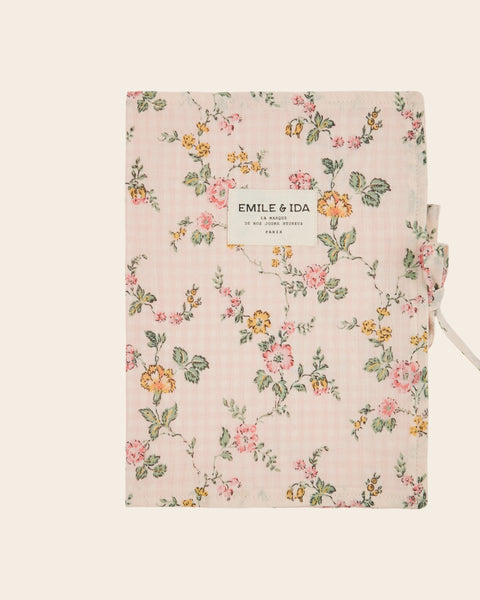 Couvre carnet - Fleuri rosier