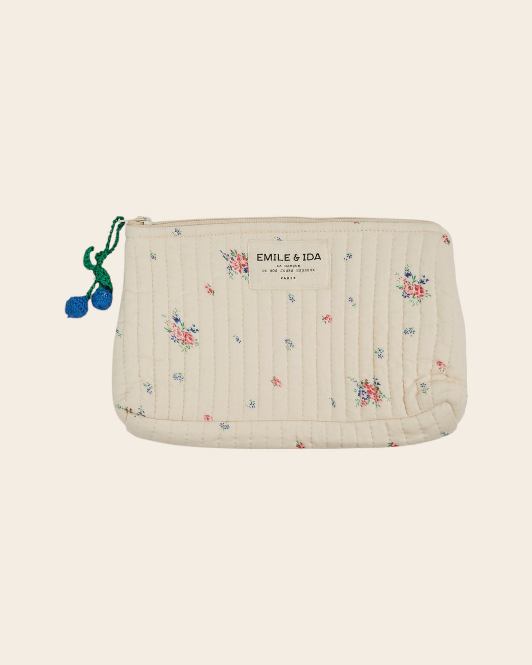Trousse de toilette - Fleuri écru