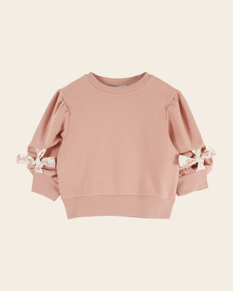 Sweat - Manches noeud rose