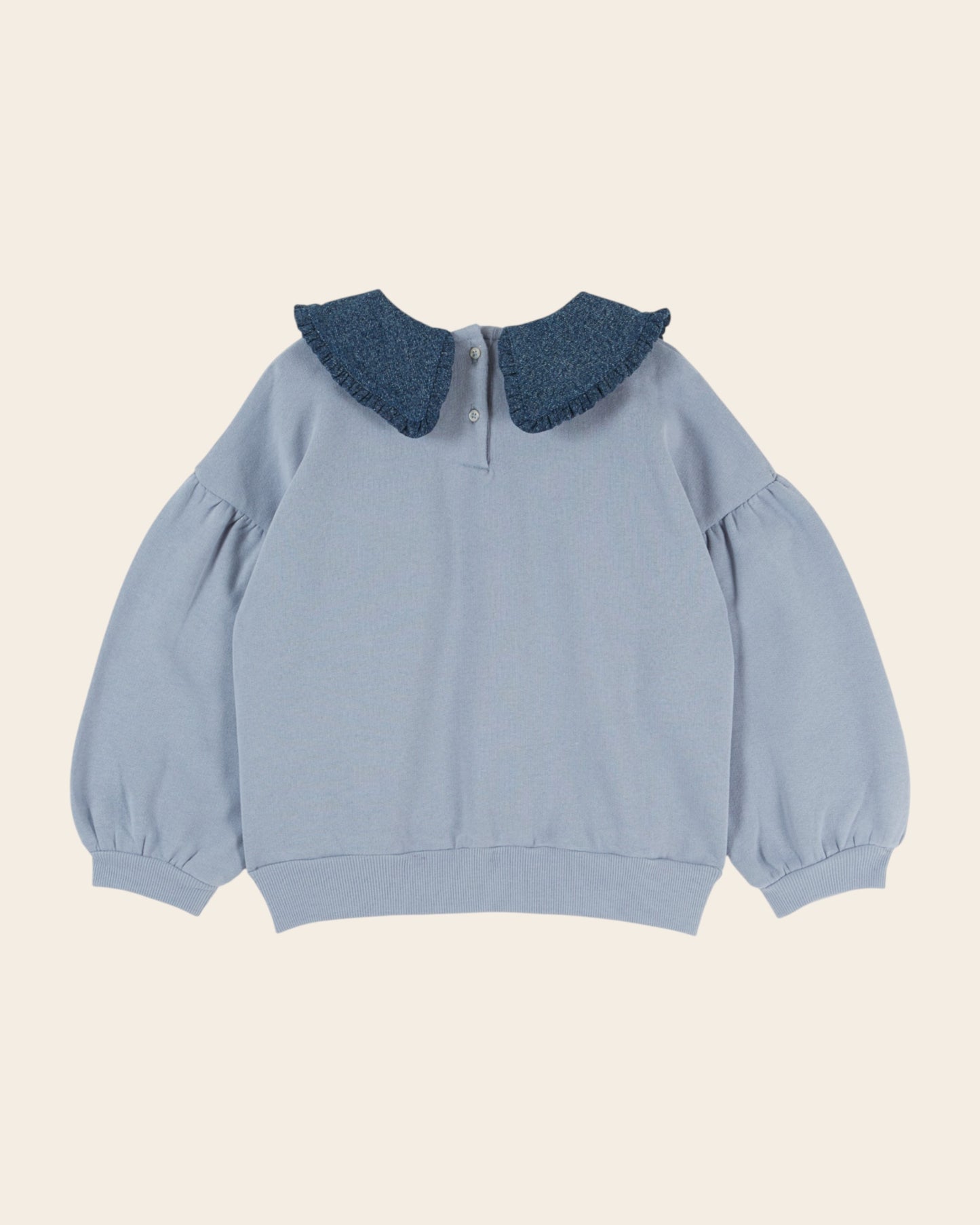Sweat - Col denim bleu