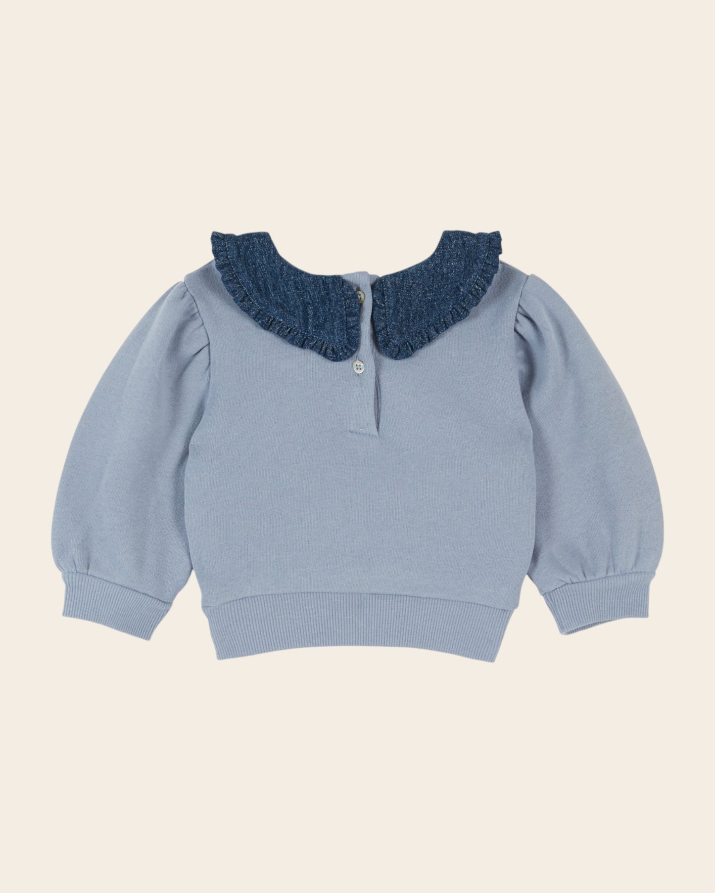 Sweat - Col denim bleu