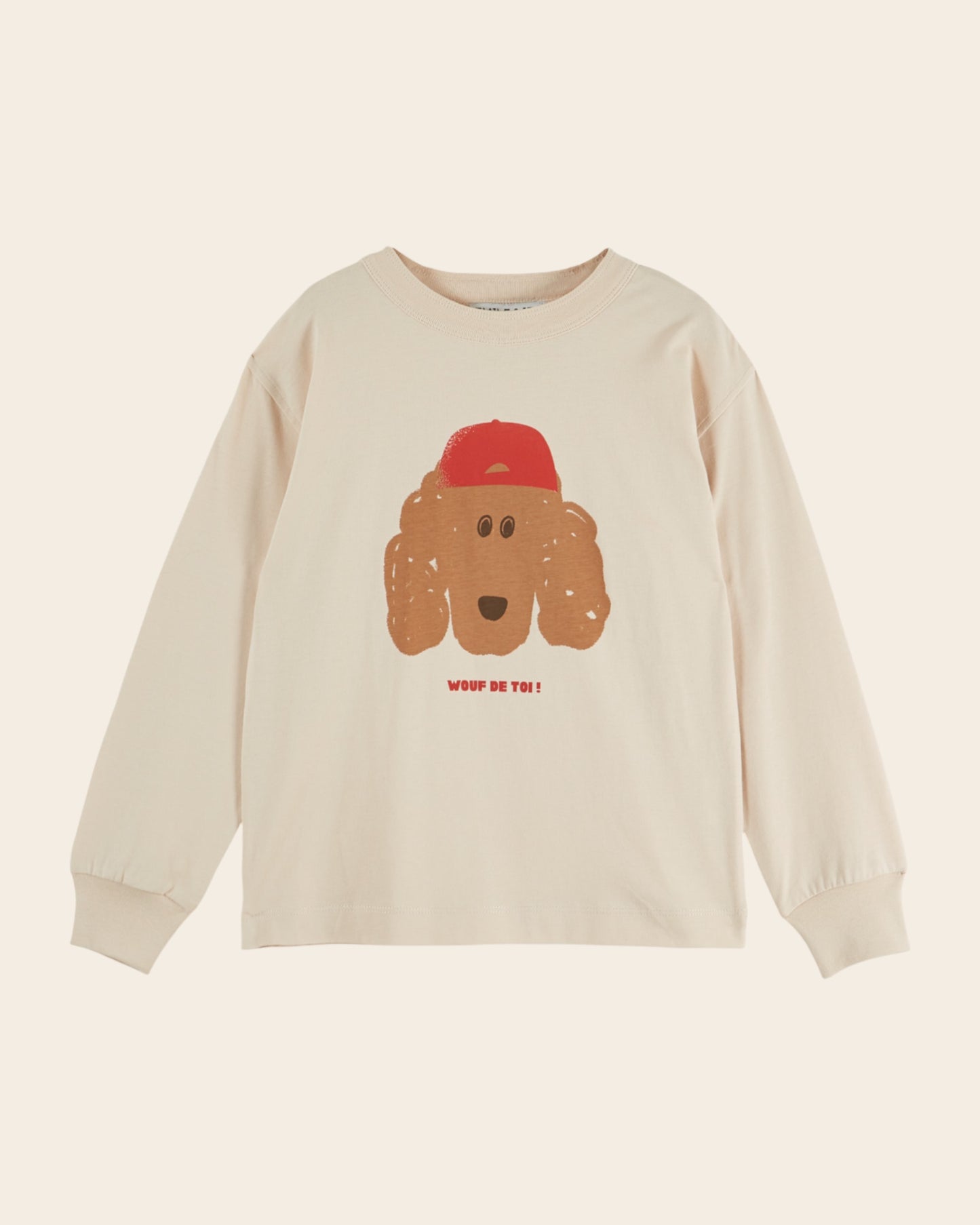 T-shirt manches longues - Chien beige