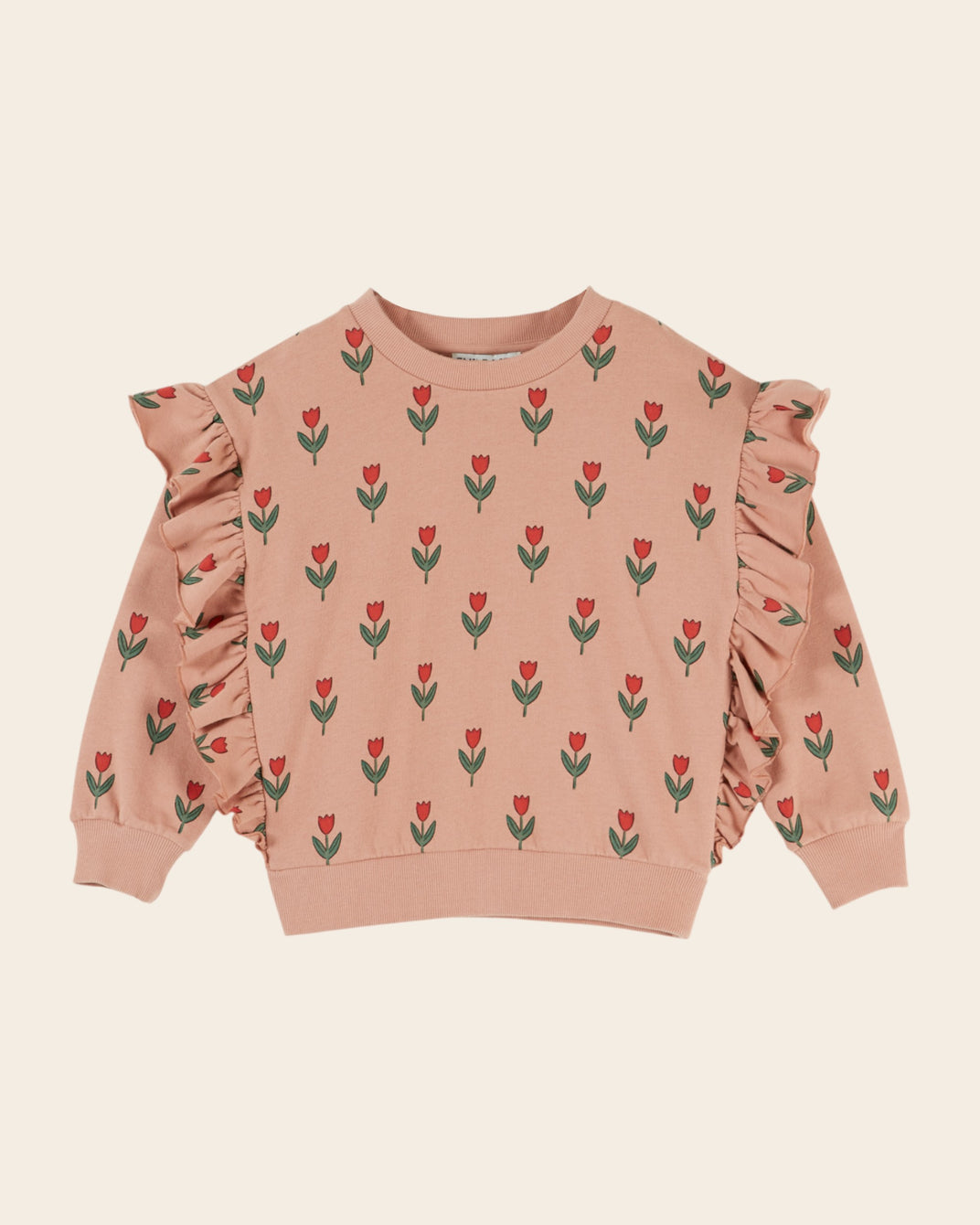 Sweat - Volanté tulipe rose