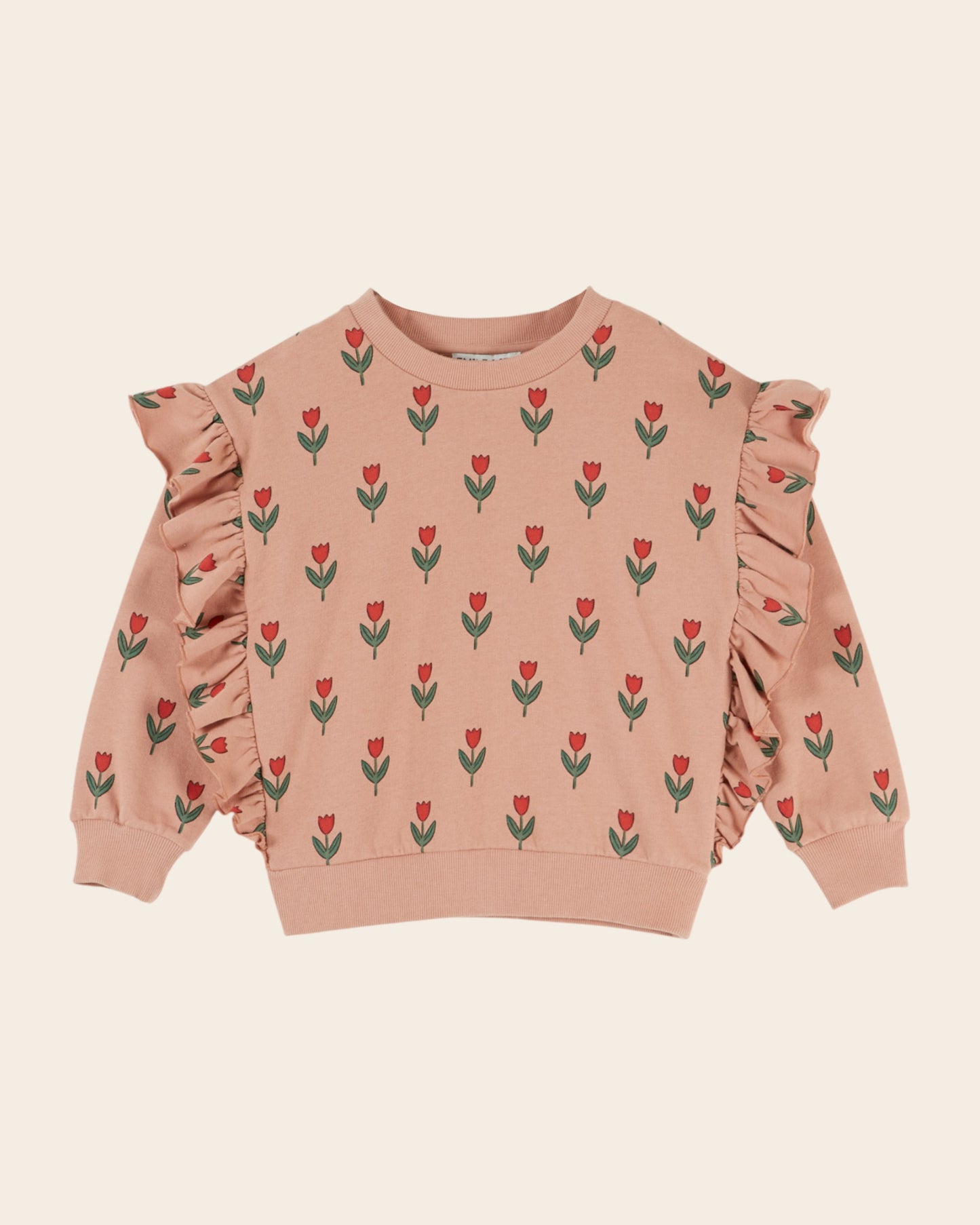 Sweat - Volanté tulipe rose