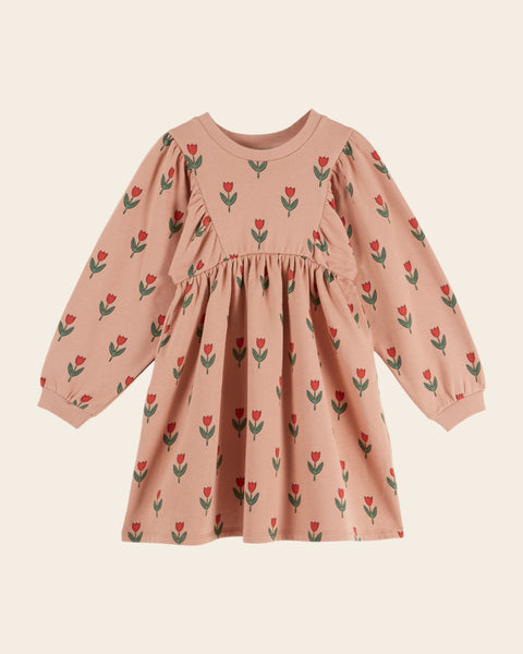 Robe - Molleton tulipe rose