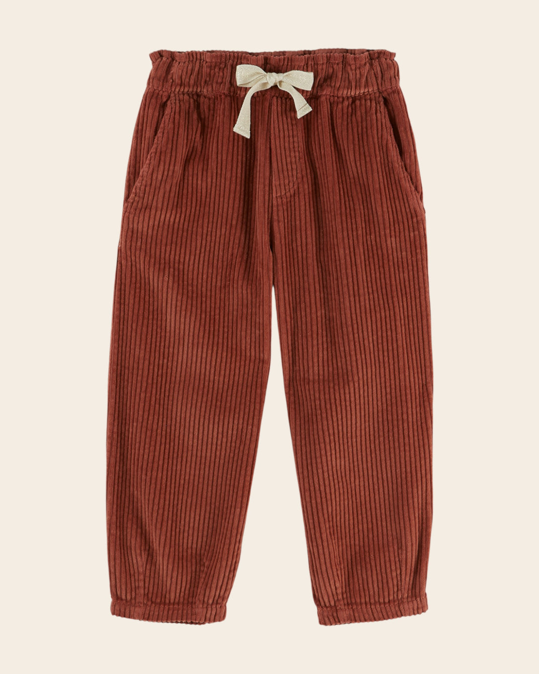 Pantalon jogger - Velours marron
