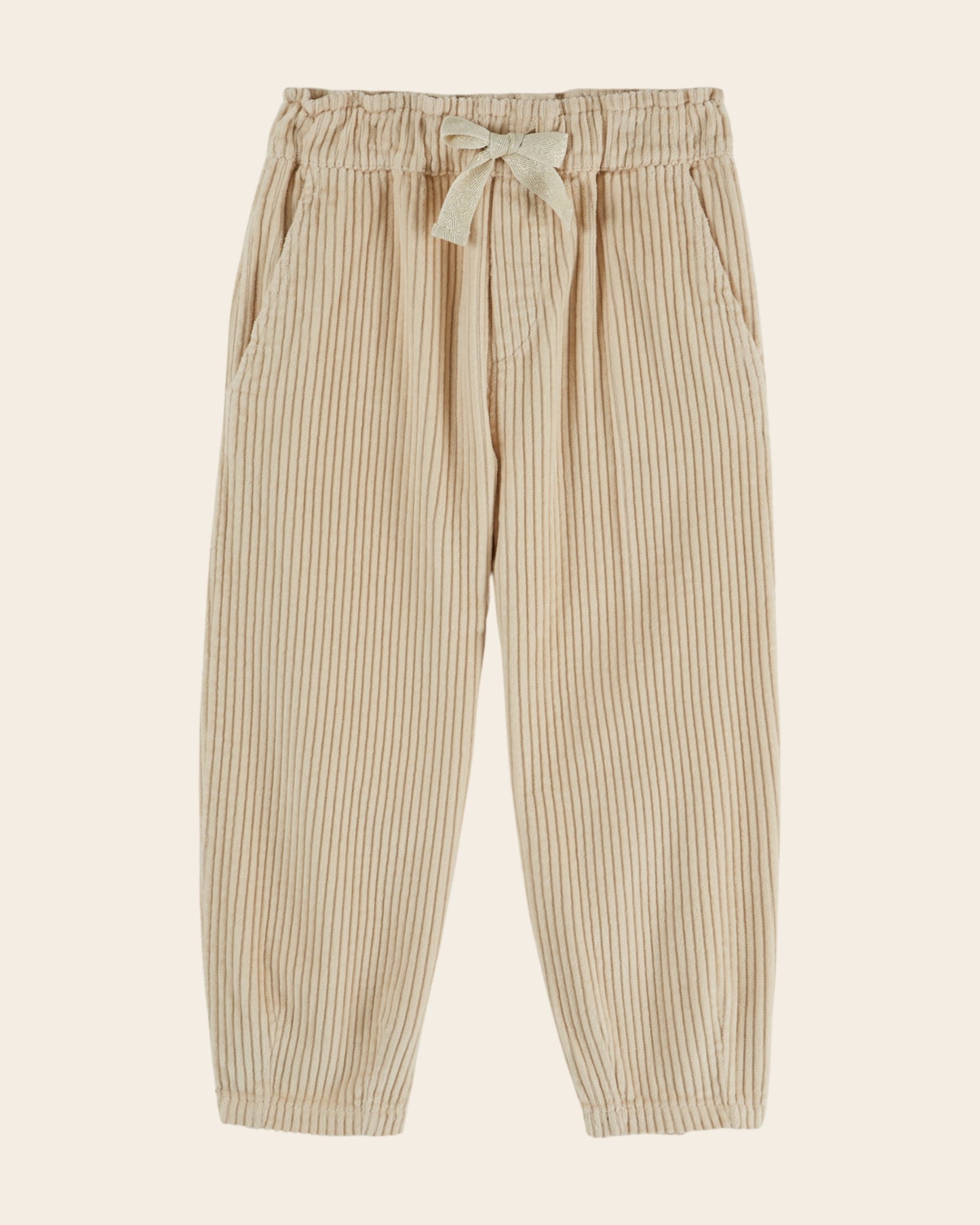 Pantalon jogger - Velours beige
