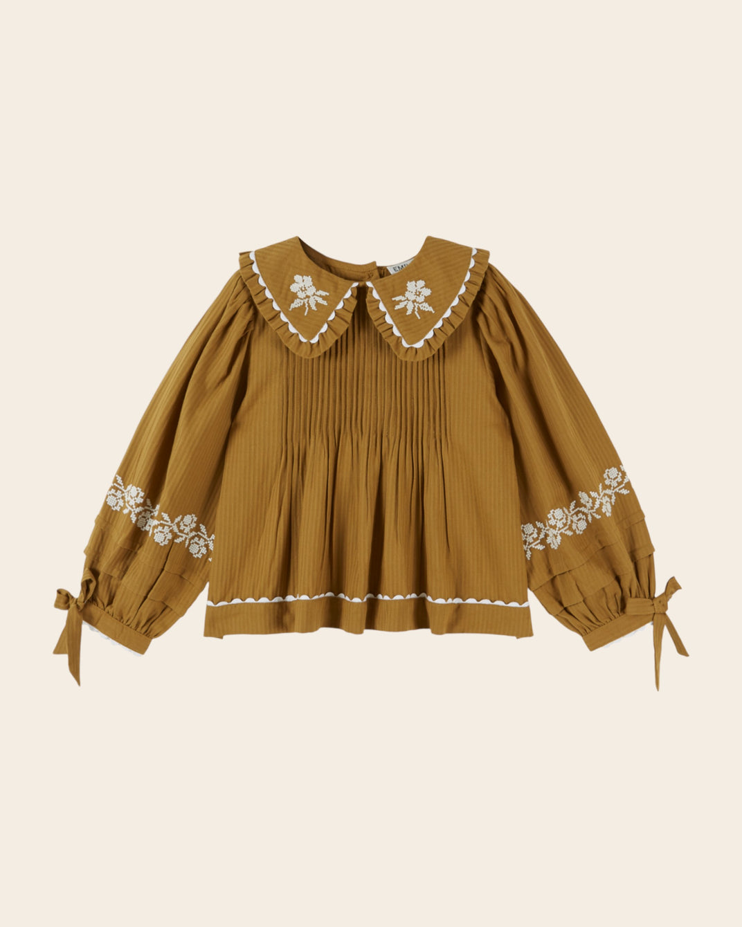 Blouse - Brodée olive