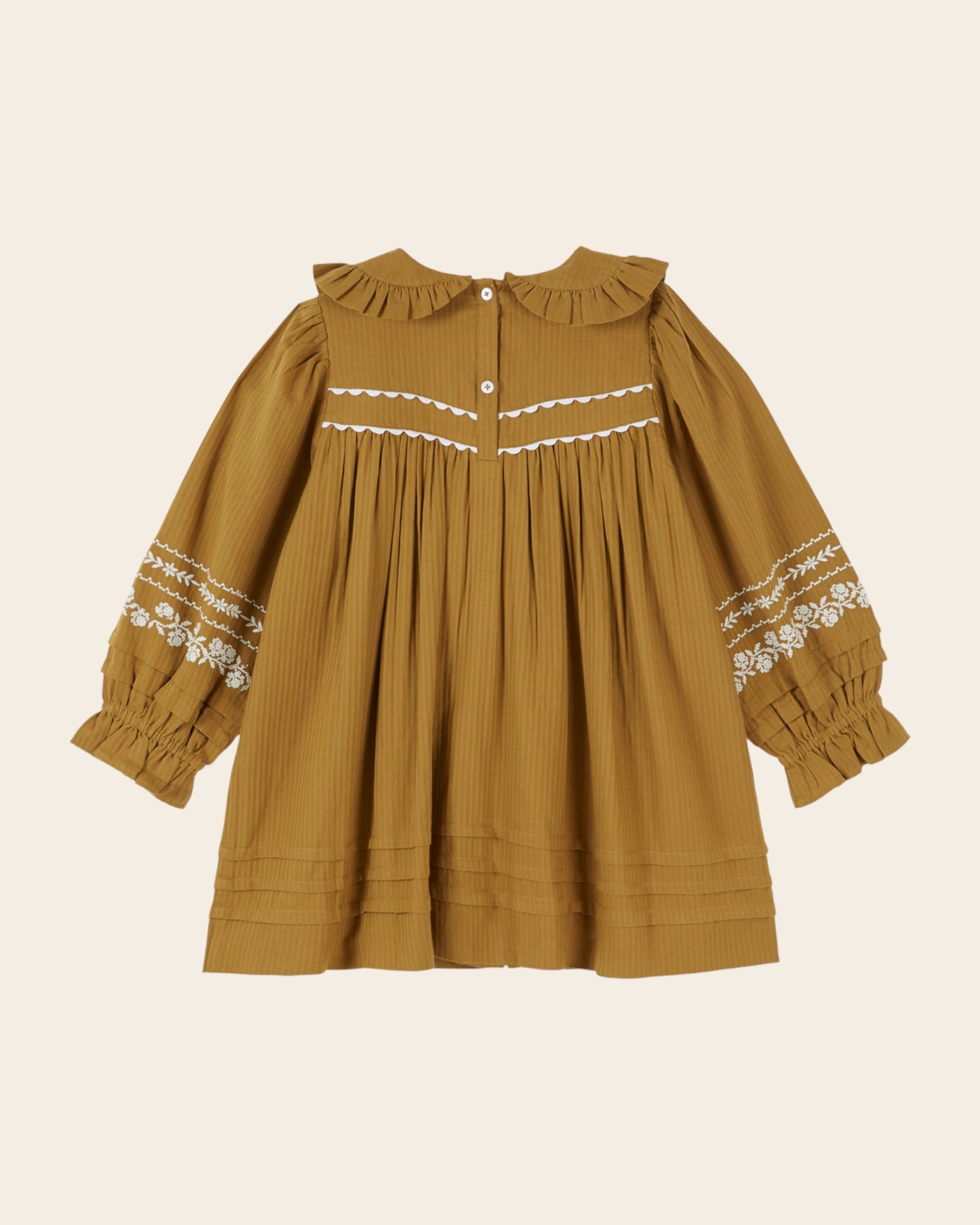 Robe - Brodée olive