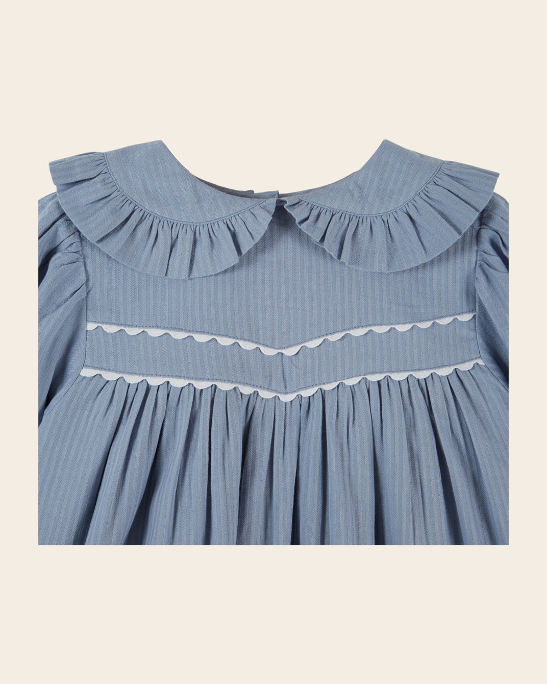 Robe - Brodée bleu