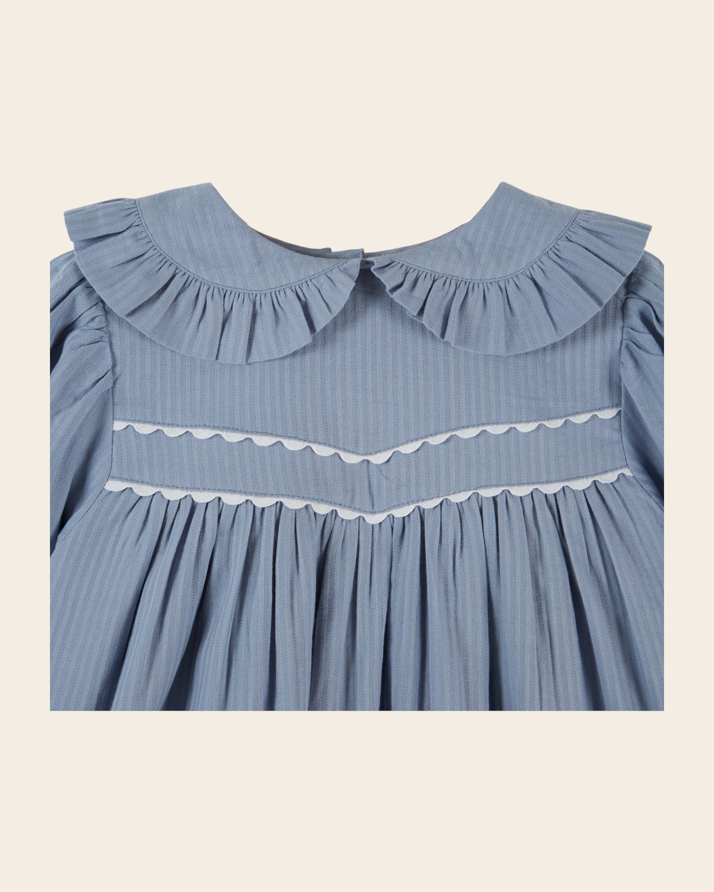 Robe - Brodée bleu